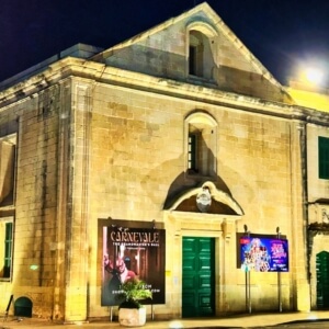 The Sacra Infermeria at night