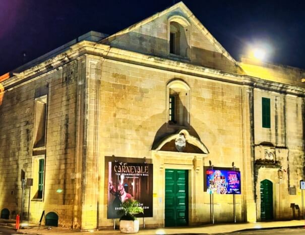 The Sacra Infermeria at night