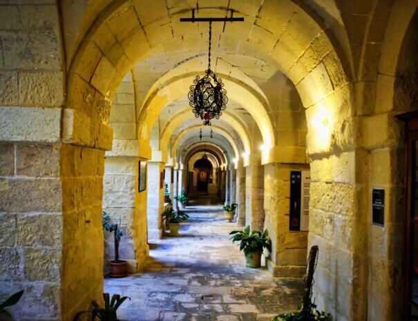 A corridor inside the Mysterium Fidei Museum