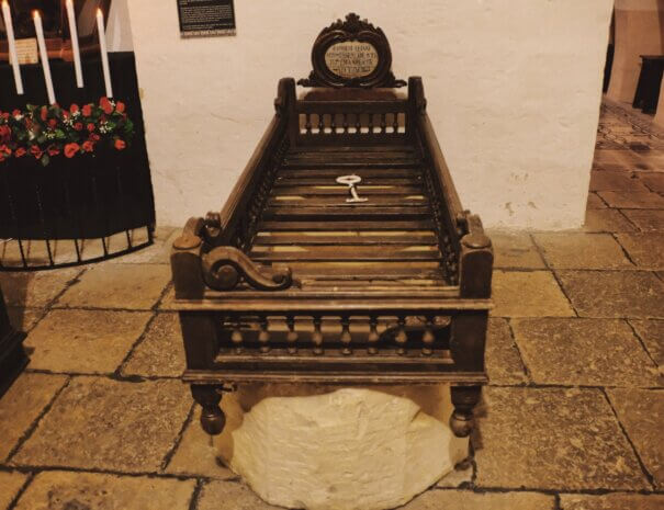 A wooden crate to hold a body