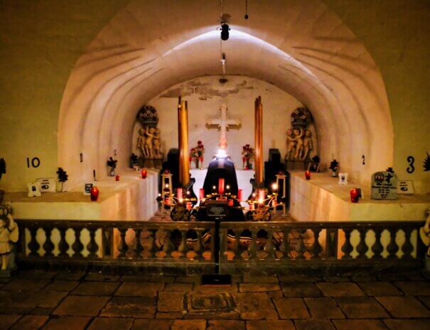 The crypt in the Mysterium Fidei - St Catherine's Monastery