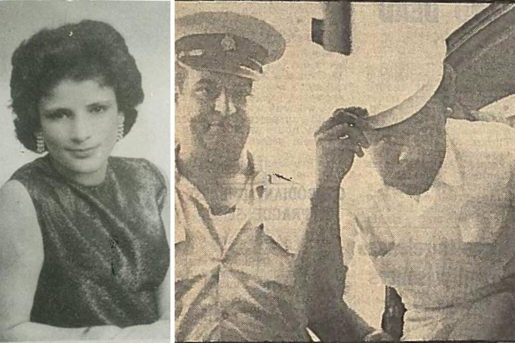 Maria Grech and the US sailor who was accused of murdering her, Huston Eugene Featherstone Jnr.